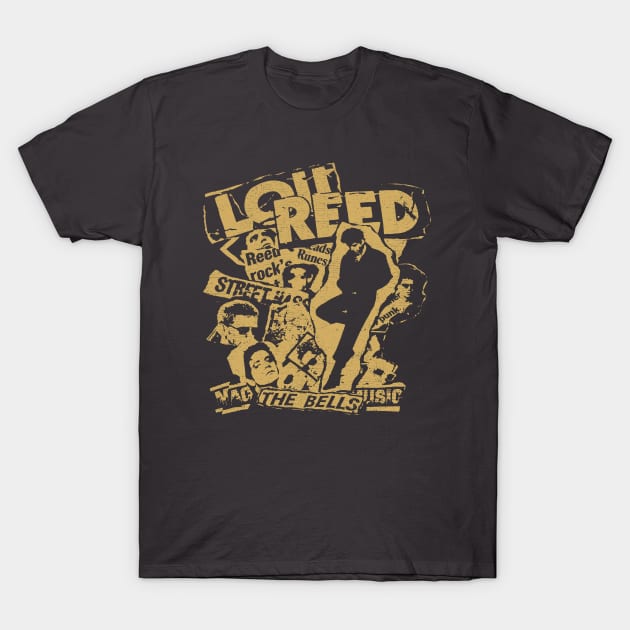 Lou Reed Vintage Punksthetic Design T-Shirt by snowblood